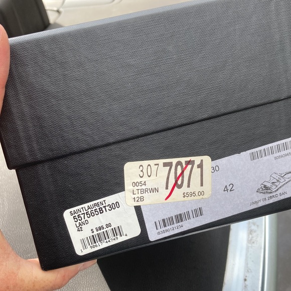 Saint Laurent Jimmy suede sandal. Color is Bridle. Size 42. Worn twice - Picture 8 of 8